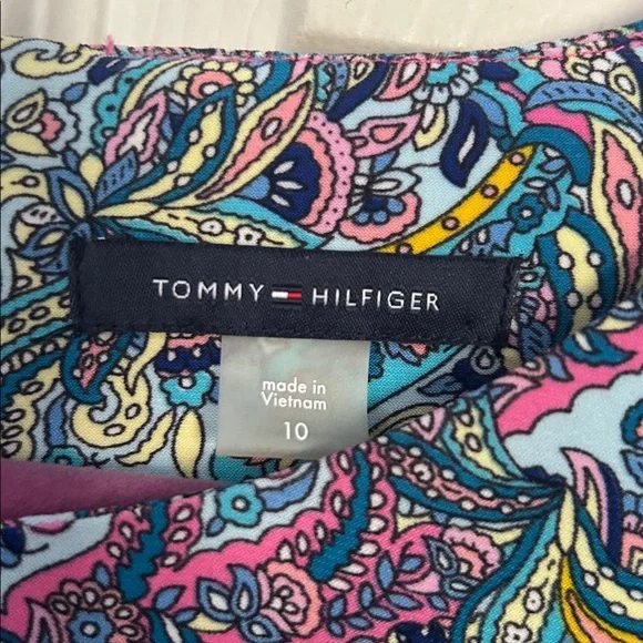 NWT Tommy Hilfiger pink paisley print 3/4 sleeve dress size 10 - Picture 4 of 5